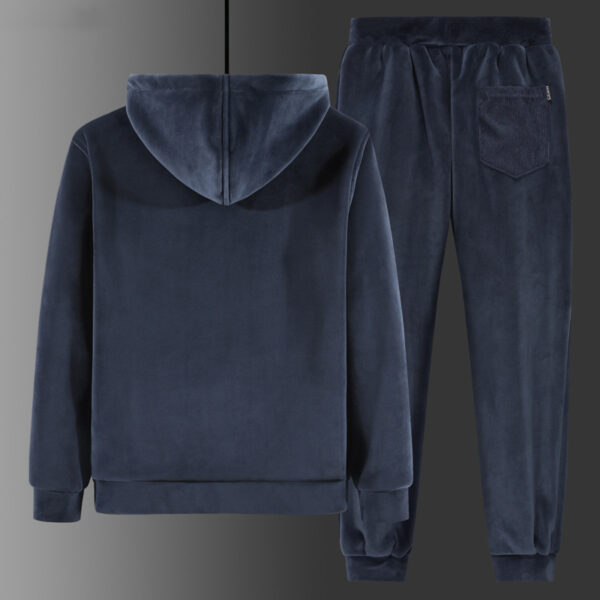 Velvet Fleece Lined Thermal Tracksuit- Set - Image 5