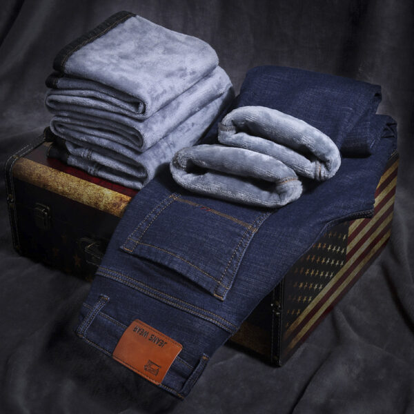 Mens Fleece Lined Jeans - Image 3