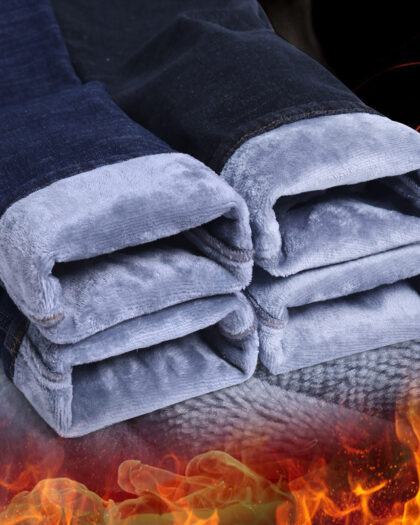 Mens Fleece Lined Jeans