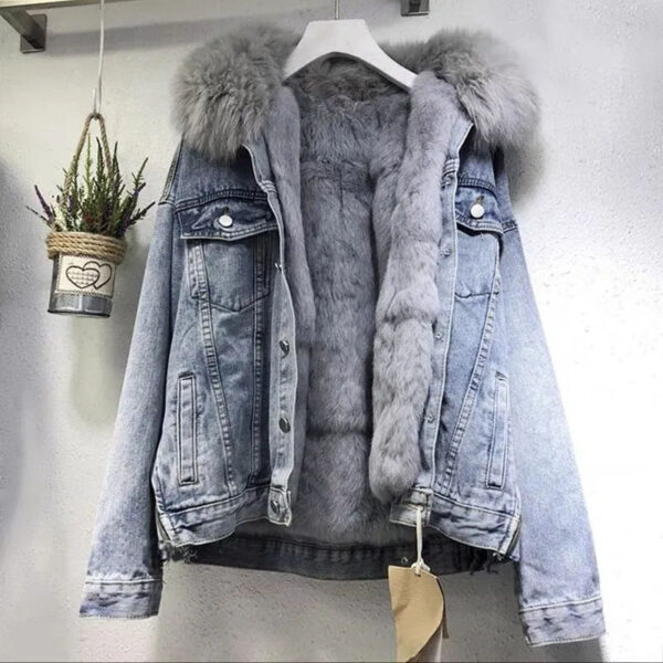 Fur lined Denim Jacket