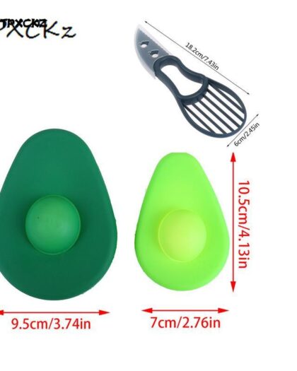 2Pcs Silicone Avocado Cover