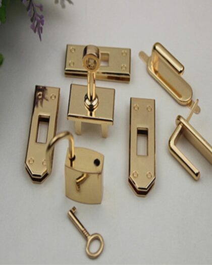 7pcs Clasp Lock Lockbutton Metal Hardware For DIY Handbag Shoulder Bag Purse