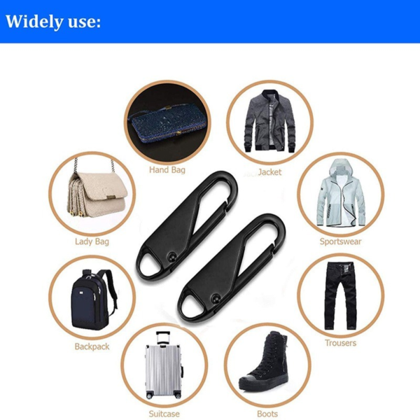 Trendy Universal Removable Metal Alloy Zipper Pull - Image 4