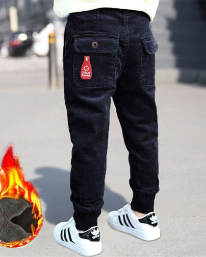 Sensory Friendly Kids Thermal  fleece Lined Corduroy Pants