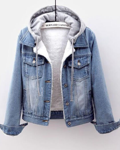 Sensory Fleecy Hoody Denim Jacket