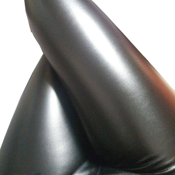 Shiny Faux Leather Fleece lined Leggings - Image 4