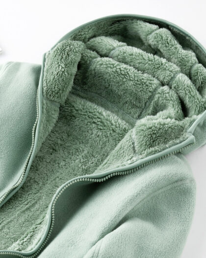 Sensory Friendly Unisex Reversible Hooded Polar Fleece with thick lining