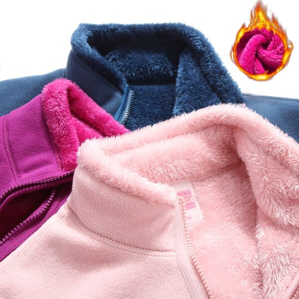 Unisex Reversible Polar Fleece Thermal Lined Jacket