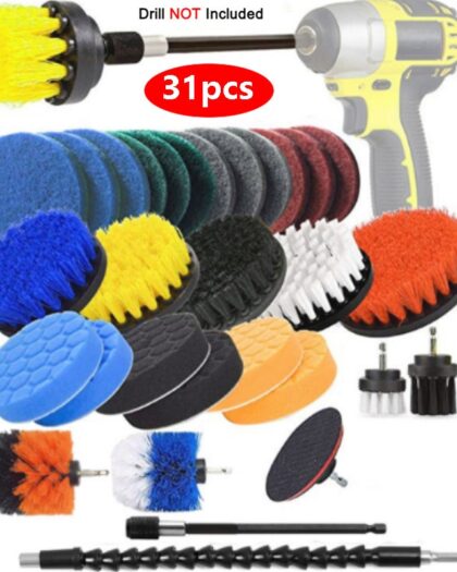 4PCS-31PCS Power Scrub Pads to fit Cordless Electric Drill