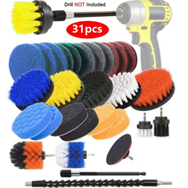 4PCS-31PCS Power Scrub Pads to fit Cordless Electric Drill