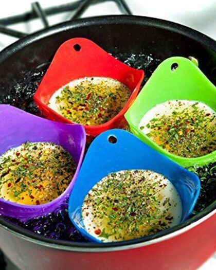 4pcs Silicone Egg Poaching Pods