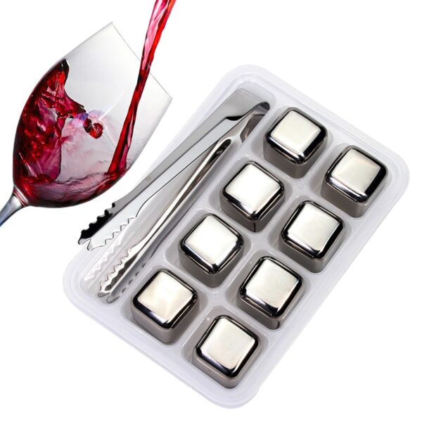 8Pcs 304 Stainless Steel Ice Cubes - Image 2