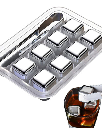 8Pcs 304 Stainless Steel Ice Cubes