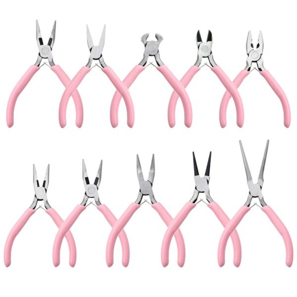 Cute Pink Anti-slip Splicing and Fixing Jewelry Pliers Tools & Equipment Kit for DIY Jewelery - Image 3