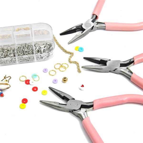 Cute Pink Anti-slip Splicing and Fixing Jewelry Pliers Tools & Equipment Kit for DIY Jewelery - Image 5