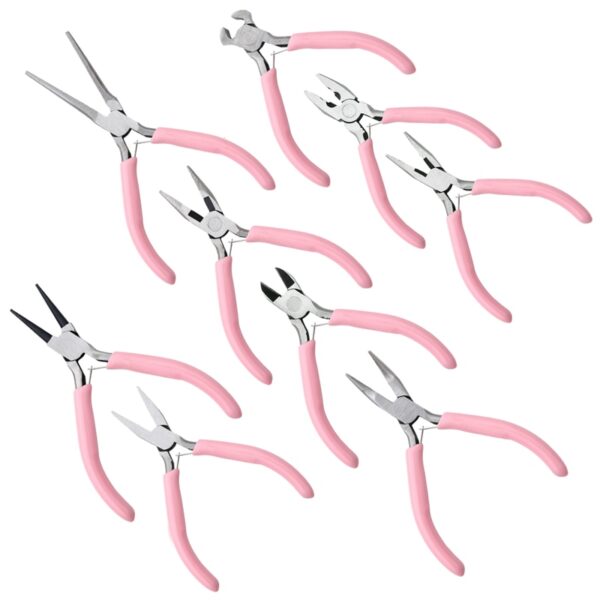 Cute Pink Anti-slip Splicing and Fixing Jewelry Pliers Tools & Equipment Kit for DIY Jewelery