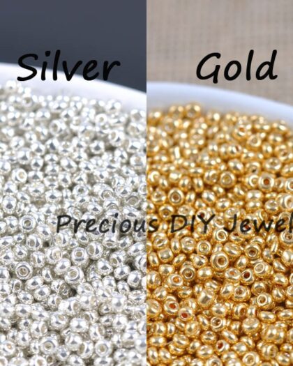 Gold and Silver Color 2mm 3mm 4mm Crystal Glass Spacer beads,Czech Seed Beads