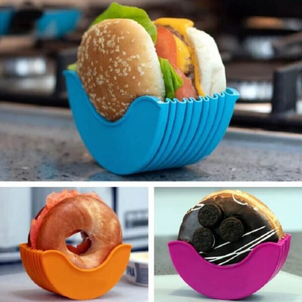 Silicone Mess-free Burger Holder 1 or 4pk - Image 3