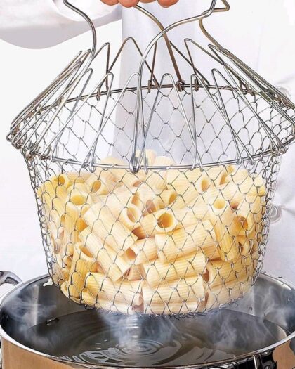 Multifunction Foldable Chef Basket Drainer