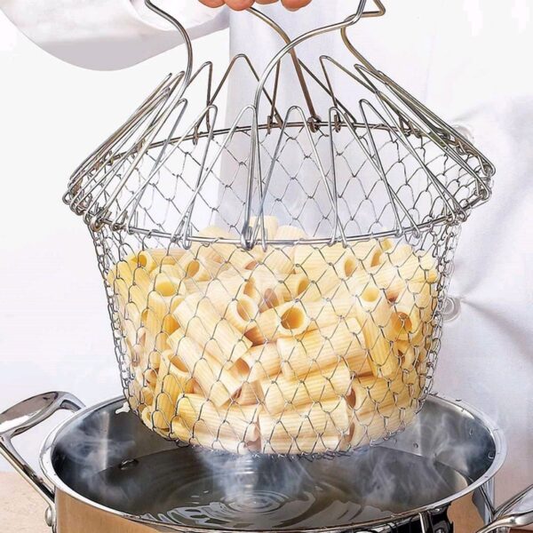 Multifunction Foldable Chef Basket Drainer