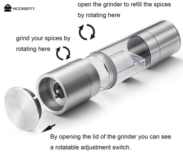 2 in 1 Salt and Pepper Grinder - Image 5