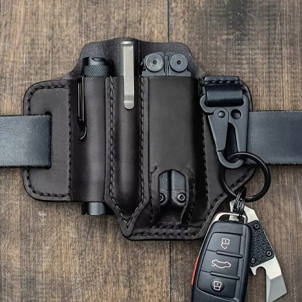 Tactical Multi Tool Belt Leather Bag - Image 2