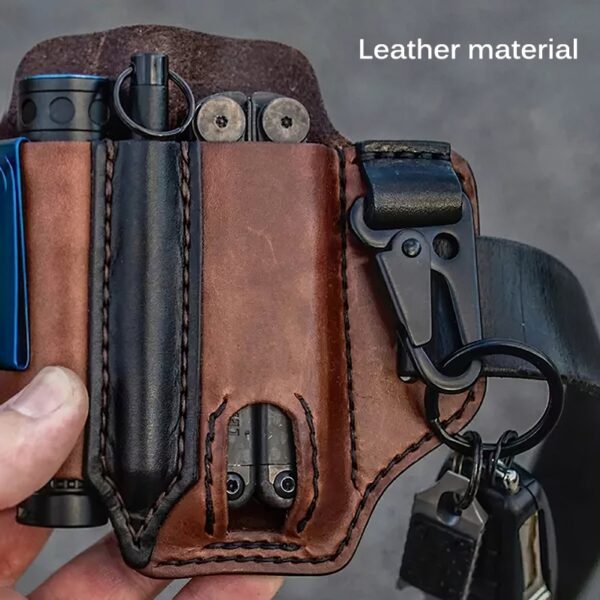 Tactical Multi Tool Belt Leather Bag - Image 3