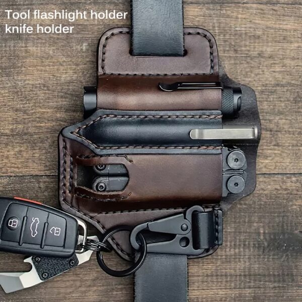 Tactical Multi Tool Belt Leather Bag - Image 4