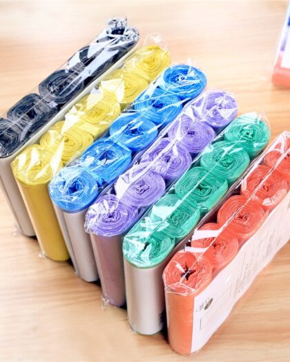 5 Rolls in 1 pack 100Pcs Household Disposable Garbage Bags