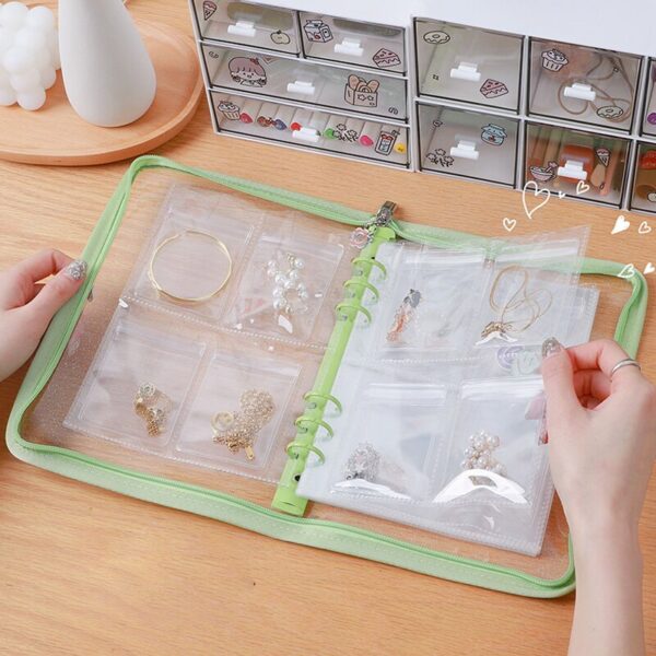 Jewelry Travel Organizer Clear Binder - Image 2