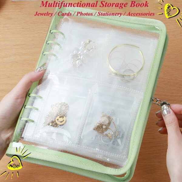 Jewelry Travel Organizer Clear Binder - Image 3