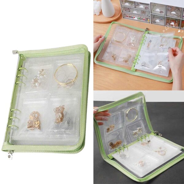 Jewelry Travel Organizer Clear Binder - Image 4