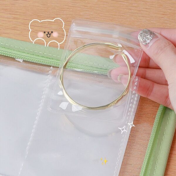 Jewelry Travel Organizer Clear Binder - Image 6