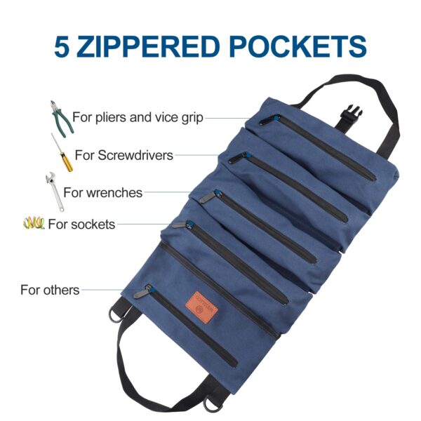 WESSLECO Roll Up Tool Bag Multi-Purpose Tool Pouch - Image 2