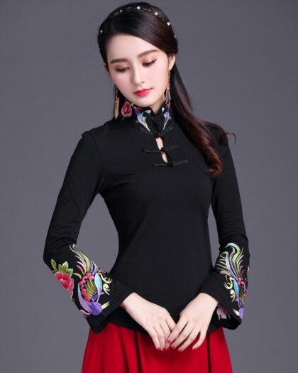 Gorgeous Asian Style Embroidered top