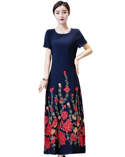 Long Classic Embroidered Dress