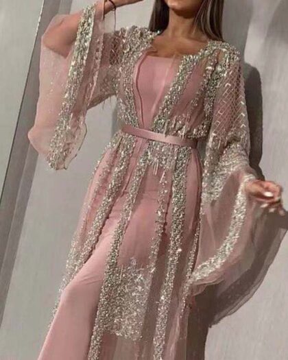 Glamorous Over Wrap Formal Dress