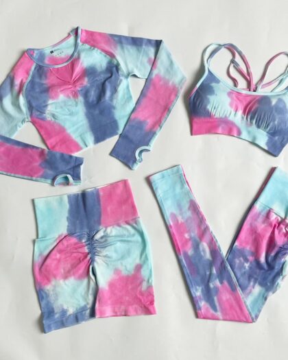 Seamless Tie Dye Active Wear Set