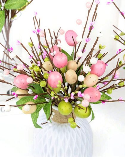 Pussy Willow branch with Speckled Egg