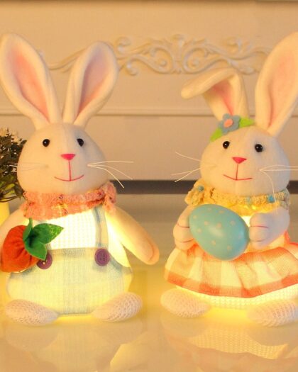 Easter Bunny Gnome With Led Light