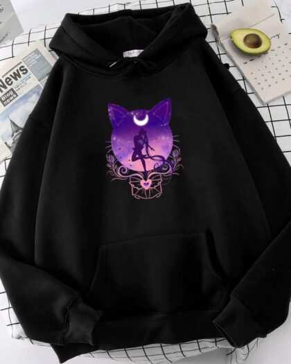 Spiritual Cat Moon Hoodie